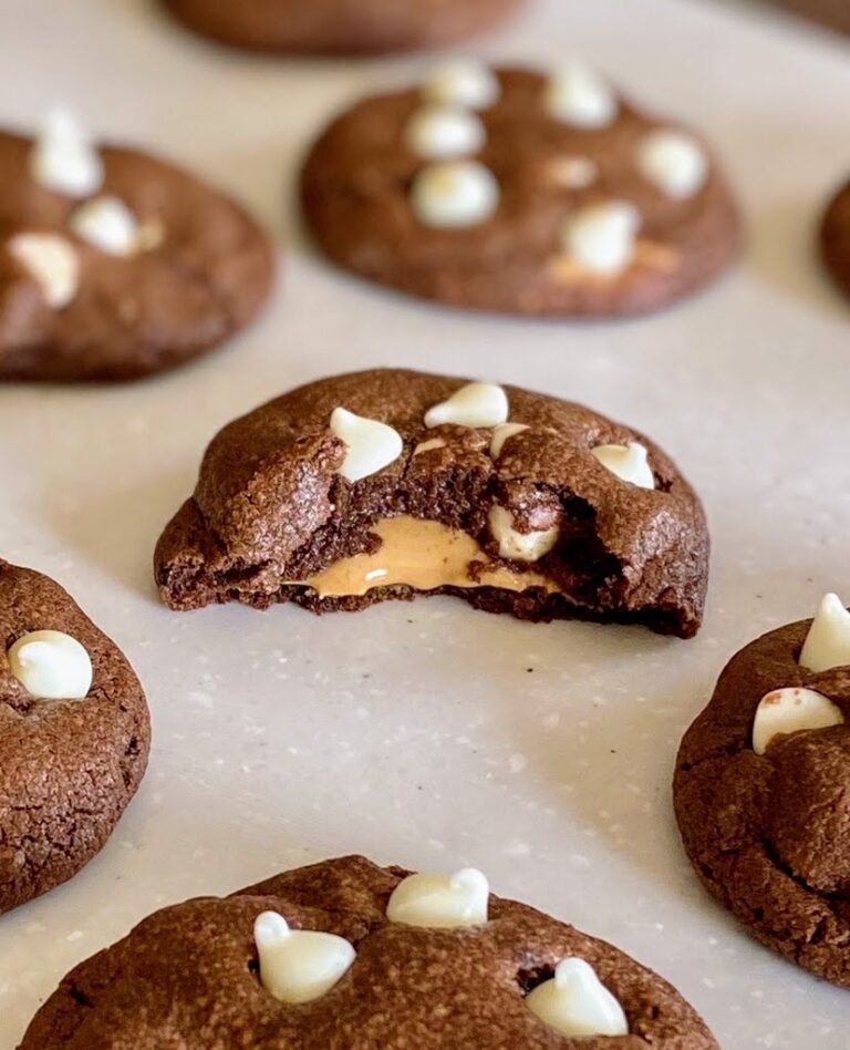 Triple Chocolate Peanut Butter-Filled Cookies