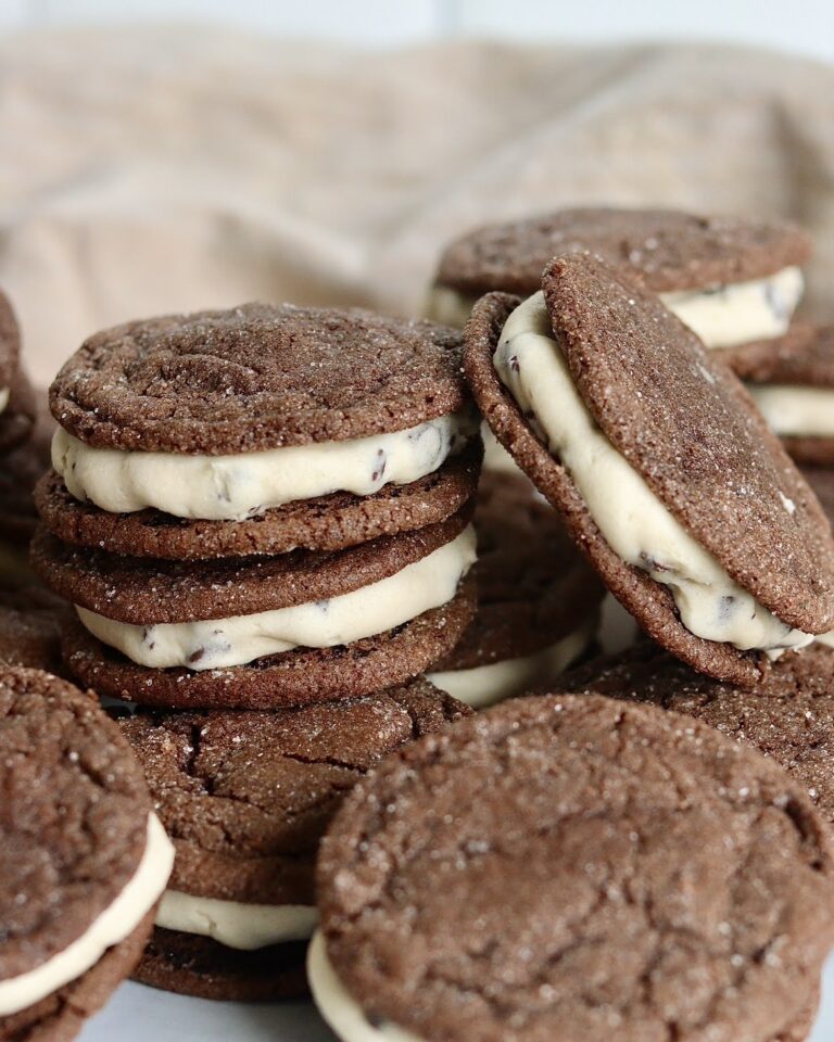 Chocolate Cookie Dough Sandwich Cookies