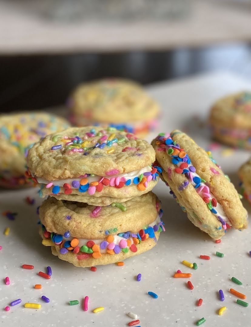 Sprinkle Cookie Sandwiches