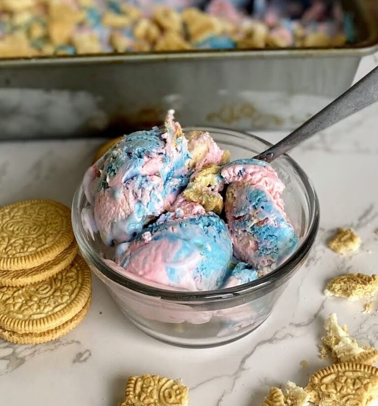 No Churn Cotton Candy Ice Cream