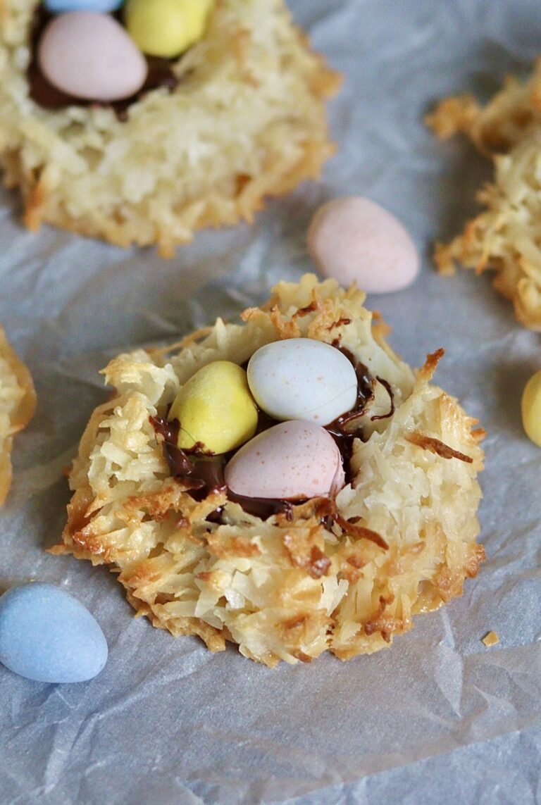 Easy Coconut Macaroon Nests