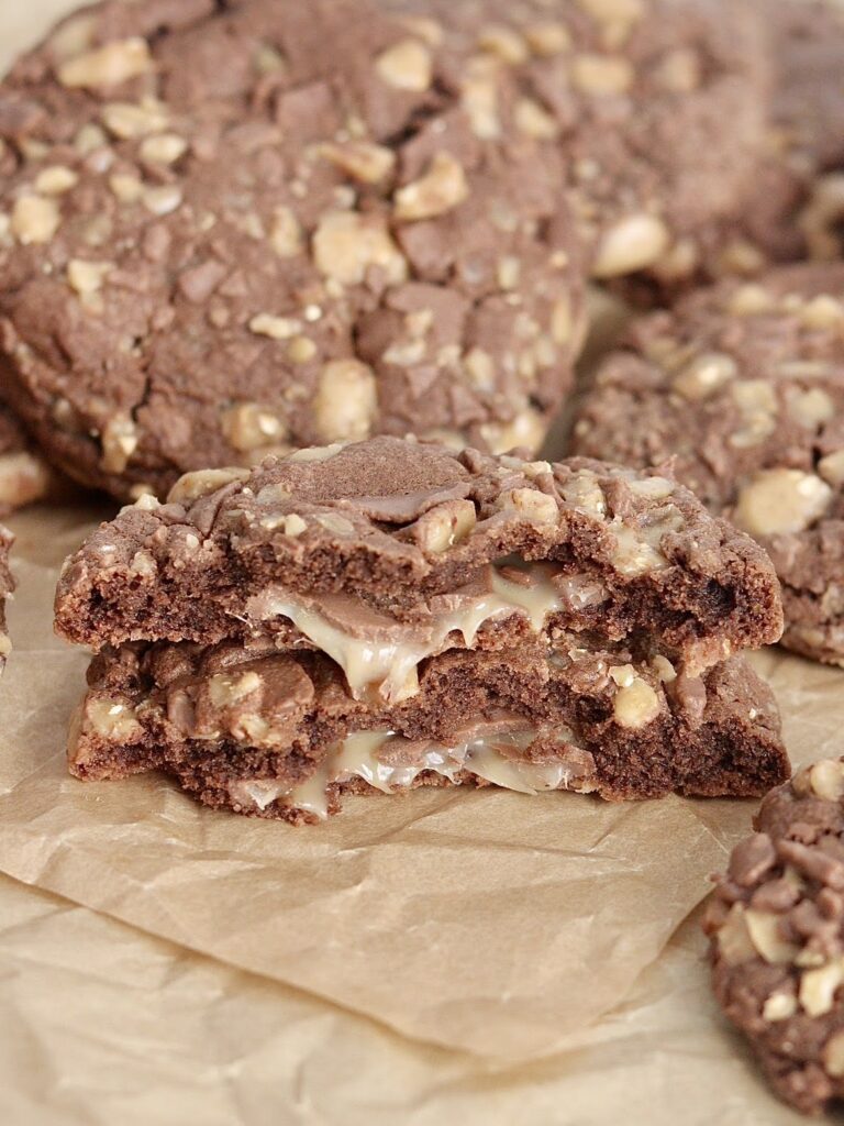 Chocolate Caramel Toffee Cookies