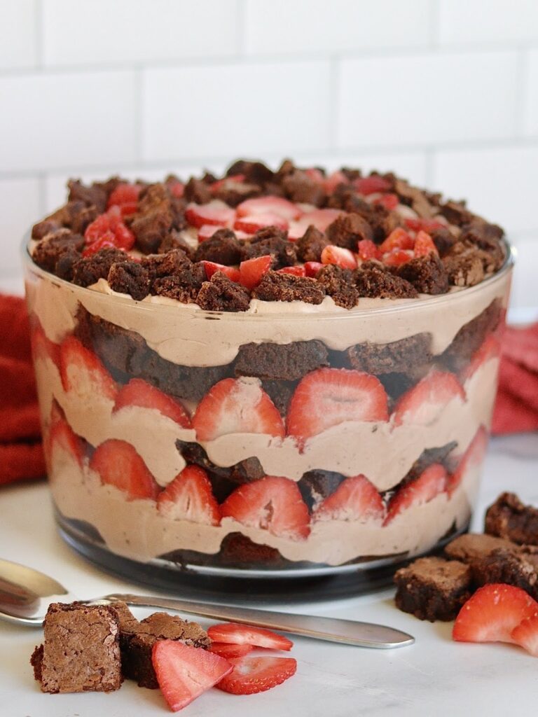 Strawberry Brownie Trifle