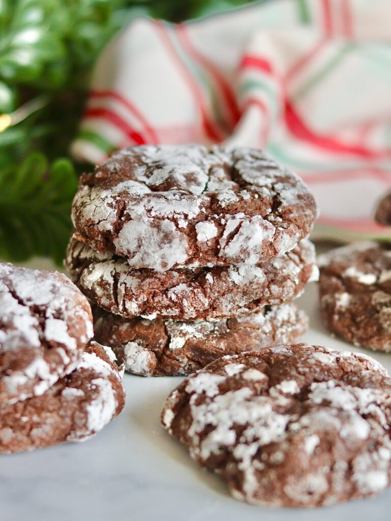 Soft Chocolate Crinkle Cookies