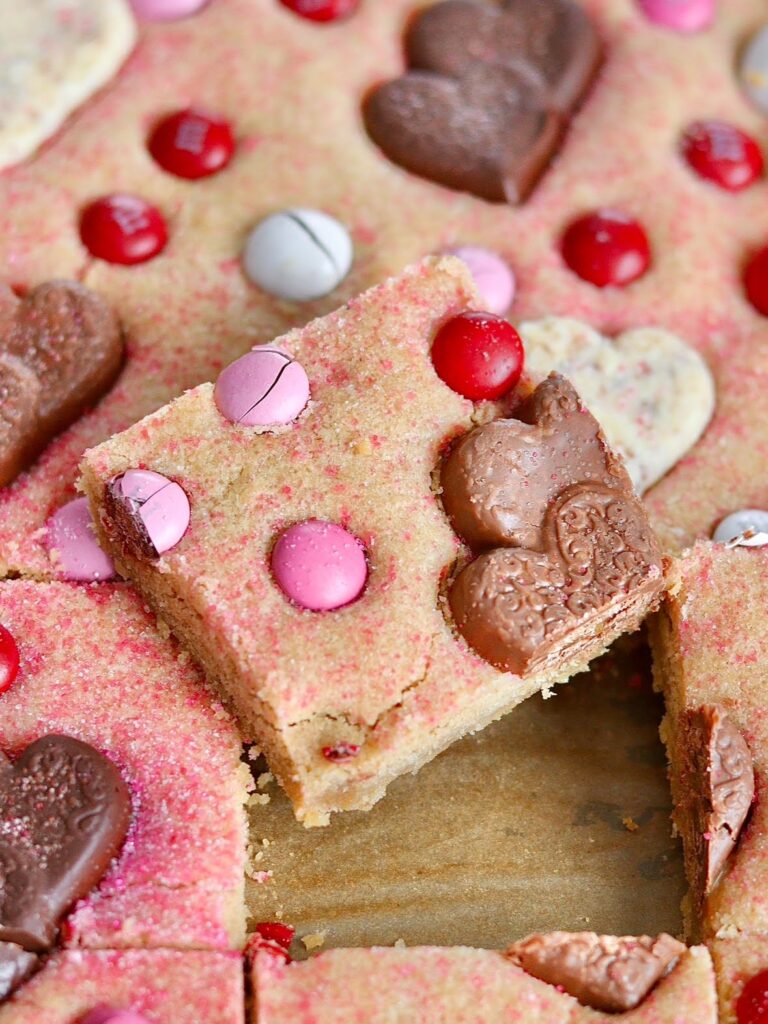 Valentine’s Peanut Butter Cookie Bars
