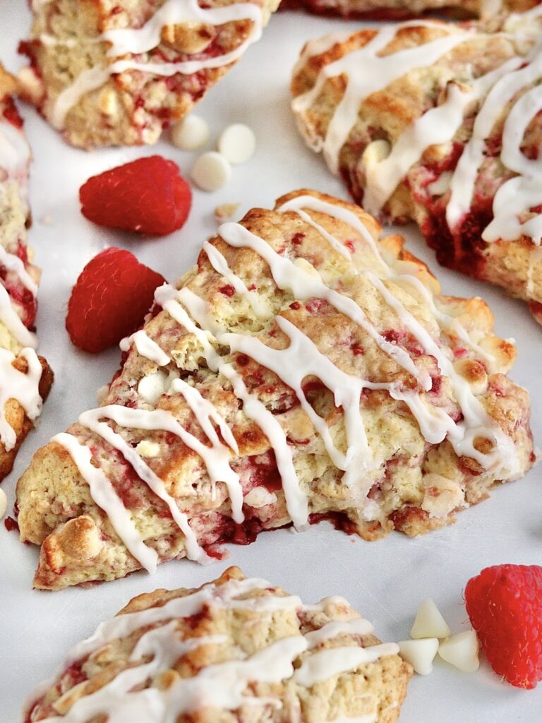 Raspberry White Chocolate Scones