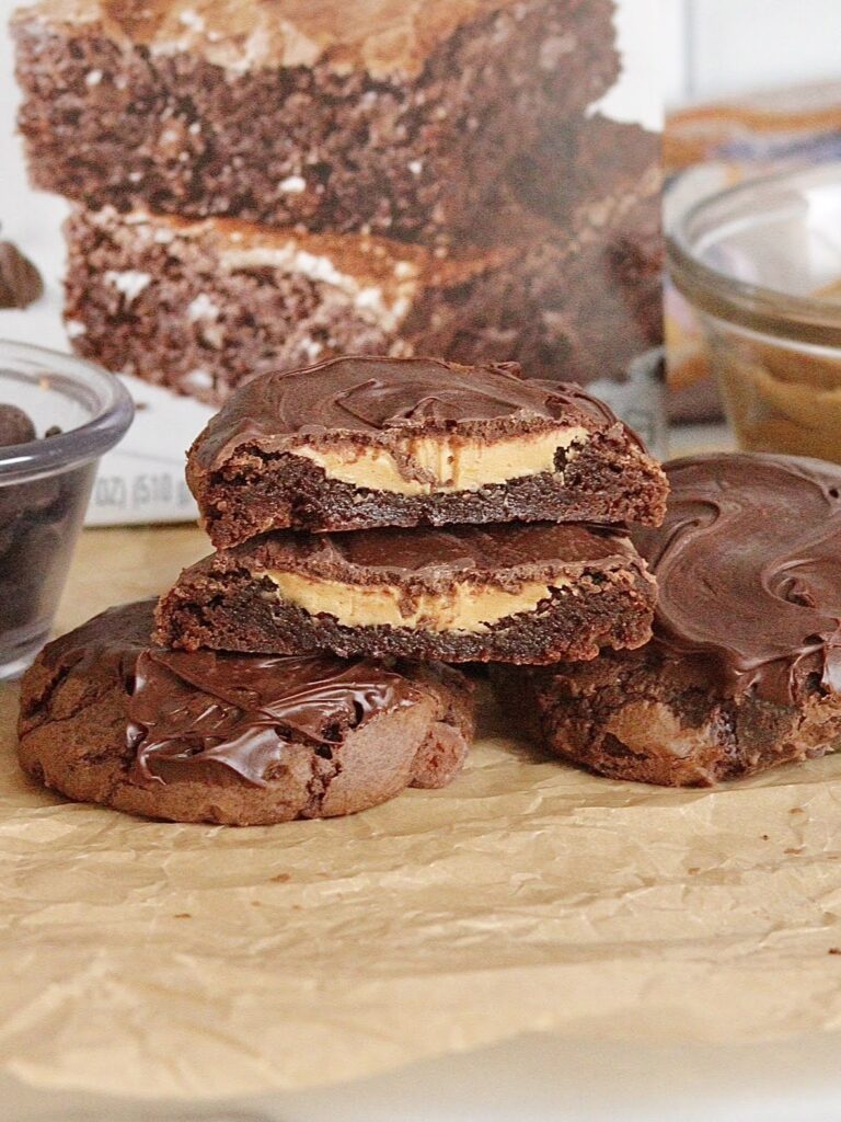 Easy Buckeye Brownie Cookies