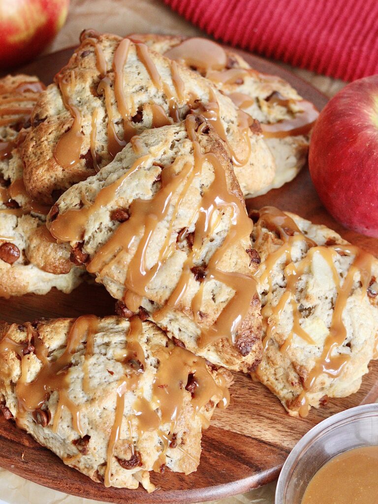 Caramel Apple Cinnamon Scones
